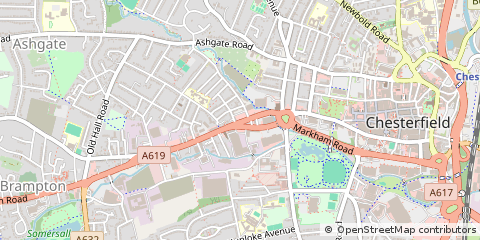 Map of Chesterfield