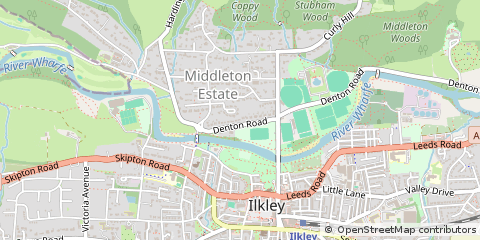 Map of Ilkley, West Yorkshire