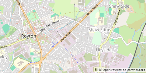 Map of Royton, Lancashire