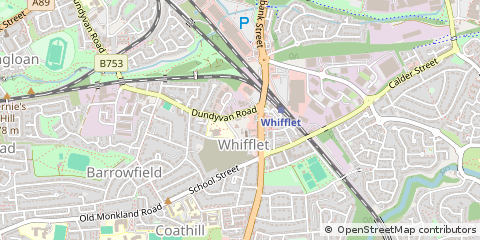 Map of Coatbridge, Lanarkshire
