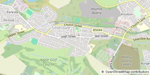 Map of Newcastle, Staffordshire