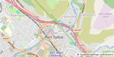 Map of Port Talbot
