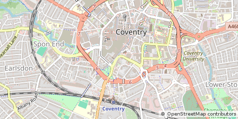 Map of Coventry, West Midlands
