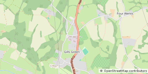 Map of Hawkhurst, Kent