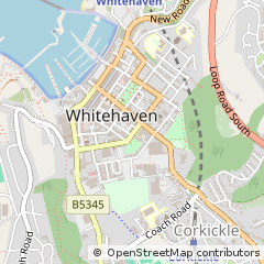 Map of Whitehaven, Cumbria