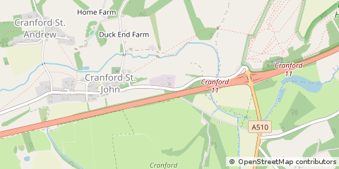 Map of Kettering, Northamptonshire