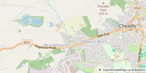 Map of Stoke on Trent, Staffs