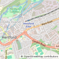 Map of Hertford, Hertfordshire