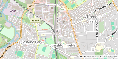 Map of Leicester, Leicestershire