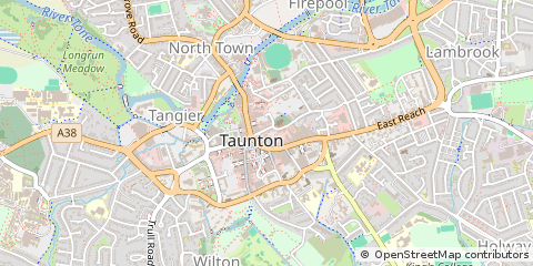Map of Taunton, Somerset