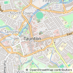 Map of Taunton, Somerset