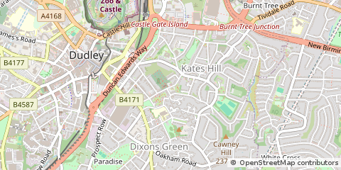 Map of Dudley