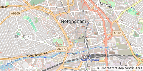 Map of Nottingham, Nottinghamshire