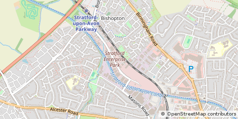 Map of Stratford Upon Avon, Warwickshire