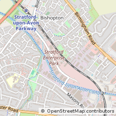Map of Stratford Upon Avon, Warwickshire