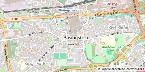 Map of Basingstoke, Hampshire