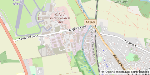 Map of Langford Lane, Kidlington
