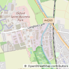 Map of Langford Lane, Kidlington