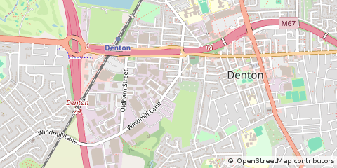 Map of Manchester, Lancashire