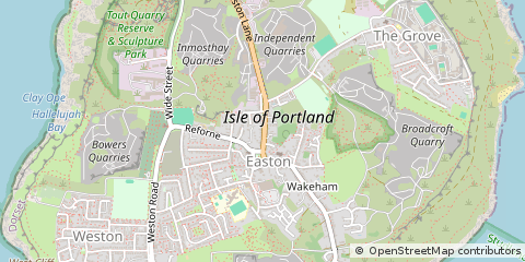 Map of Portland, Dorset