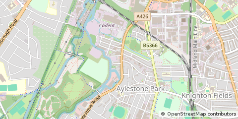 Map of Leicester