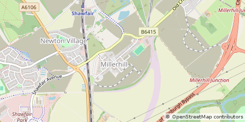 Map of Dalkeith, Midlothian
