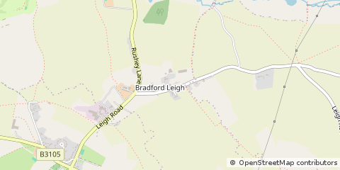 Map of Bradford on Avon, Wiltshire