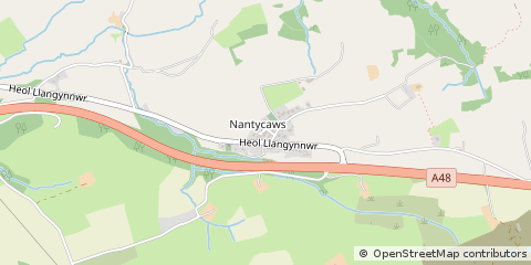 Map of Carmarthen
