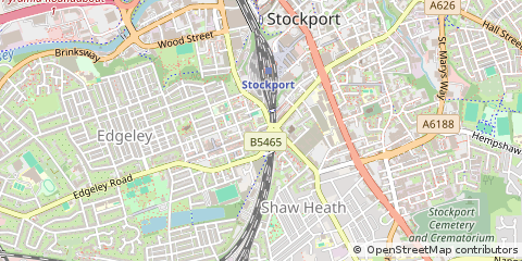 Map of Stockport, Cheshire