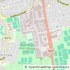 Map of Croydon, Surrey