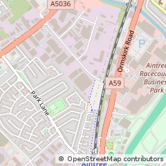 Map of Aintree, Liverpool