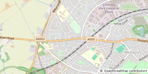 Map of Nottingham, Nottinghamshire
