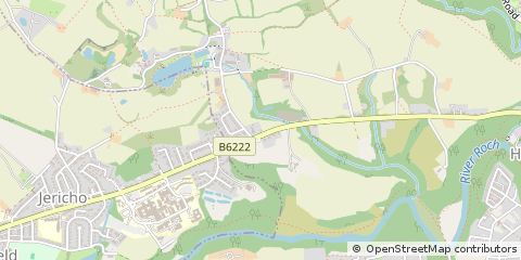 Map of Bury, Lancashire