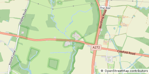 Map of Horsham, West Sussex