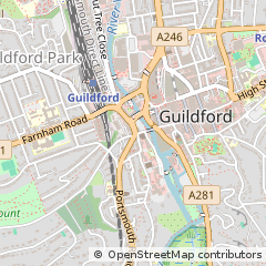 Map of Guildford, Surrey