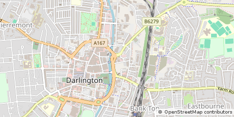 Map of Darlington, Co Durham