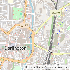 Map of Darlington, Co Durham
