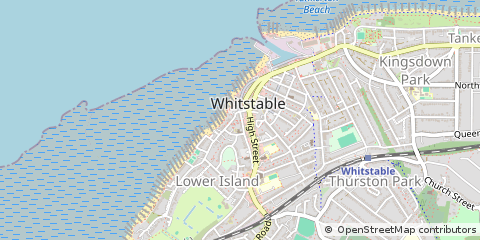 Map of Whitstable, Kent