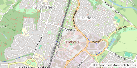 Map of Welwyn Garden City