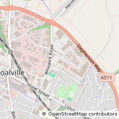 Map of Coalville, Leicestershire
