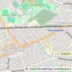 Map of Boscombe, Bournemouth