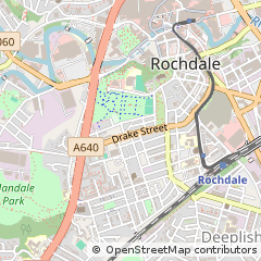 Map of Rochdale, Lancashire