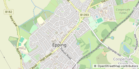 Map of Epping, Essex
