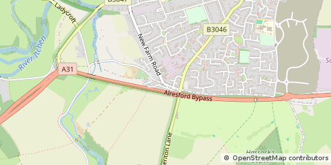 Map of Alresford, Hampshire