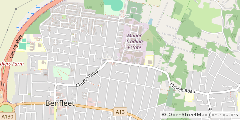 Map of Benfleet, Essex