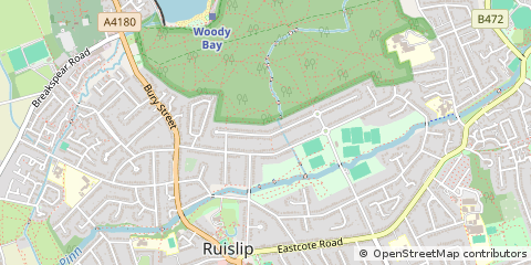Map of Ruislip, Middlesex