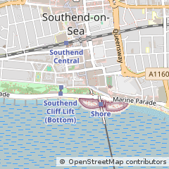 Map of Southend on SEA, East Sussex