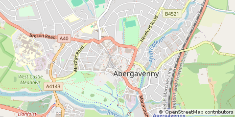 Map of Abergavenny