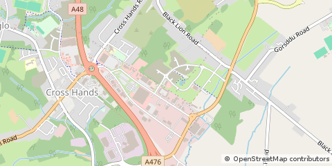 Map of Llanelli, Mid Glamorgan