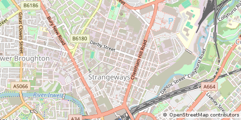 Map of Manchester, Lancs